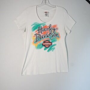 Harley Davidson Airbrushed Fairbanks Alaska‎ Farthest North Outpost XL T Shirt